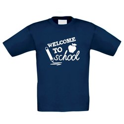 Kinder T-Shirt - Welcome to school - mit Apfel