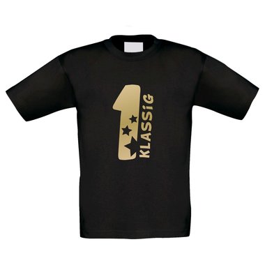 Erstklassig T-Shirt Kinder weiss-gold 152-164