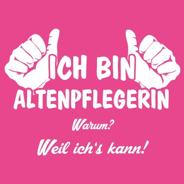 Geschenke fr Altenpflegerin - Damen T-Shirt V-Neck - Ich bin Altenpflegerin weiss-schwarz XXL