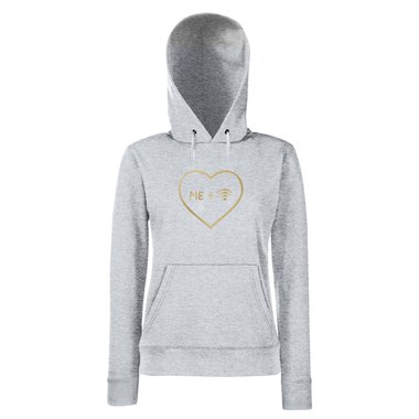 Damen Hoodie - Me plus Wifi schwarz-silber L