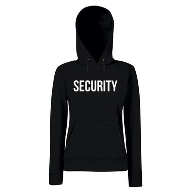 Damen Hoodie SECURITY grau-fuchsia L