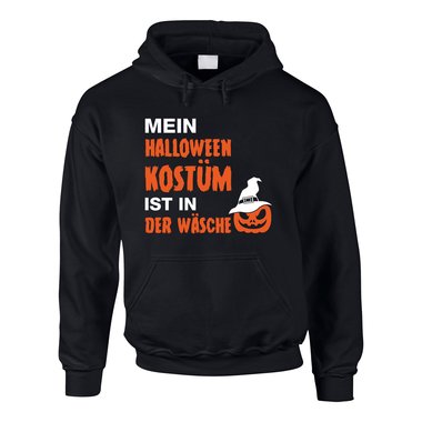 Herren Hoodie - Mein Halloween Kostm ist in der Wsche schwarz-weiss 5XL