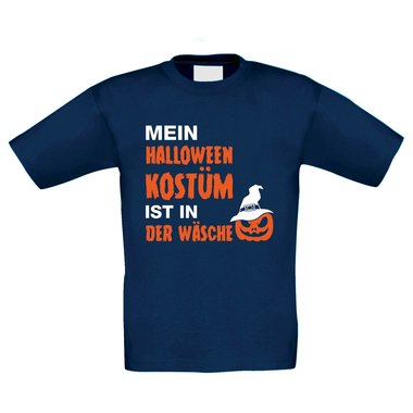 Kinder T-Shirt - Mein Halloween Kostm ist in der Wsche royalblau-schwarz 134-146