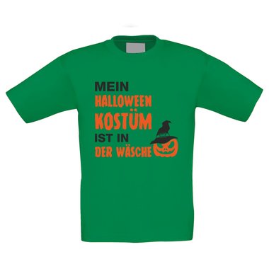 Kinder T-Shirt - Mein Halloween Kostm ist in der Wsche royalblau-schwarz 134-146