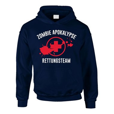 Kinder Hoodie - Zombie Apokalypse Rettungsteam grau-rot 152-158