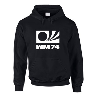 Hoodie Fuball WM74 schwarz-weiss M