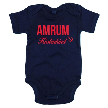 Baby Body - Amrum Kstenkind weiss-rot 68-80