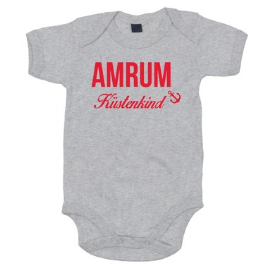 Baby Body - Amrum Kstenkind weiss-rot 68-80