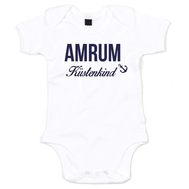 Baby Body - Amrum Kstenkind weiss-rot 68-80