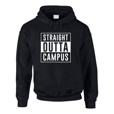 Straight outta Campus - Herren Hoodie schwarz-weiss 5XL