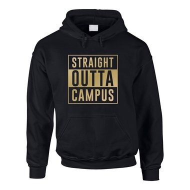 Straight outta Campus - Herren Hoodie grau-schwarz XS